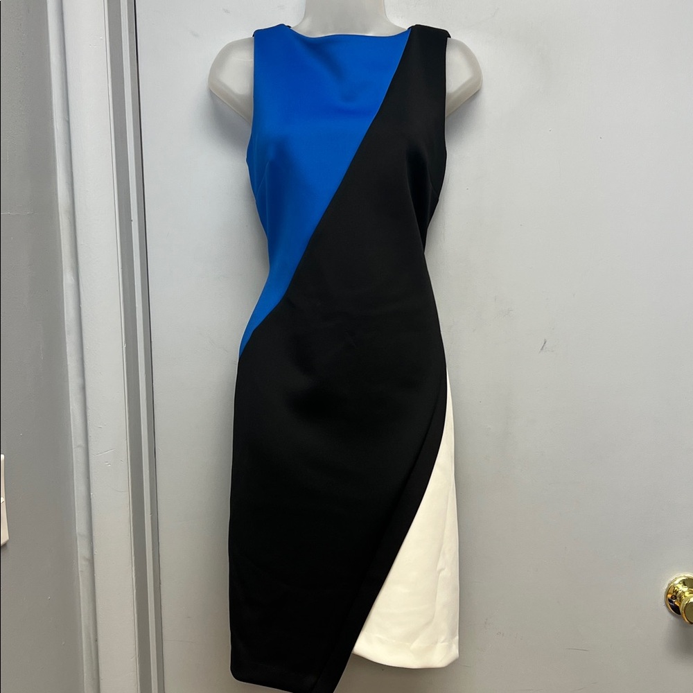 Tommy Hilfiger Colorblock Sheath Dress – Blue/Black/White – Size 6 – NWT